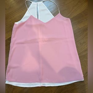 Pink/white tank top from Express